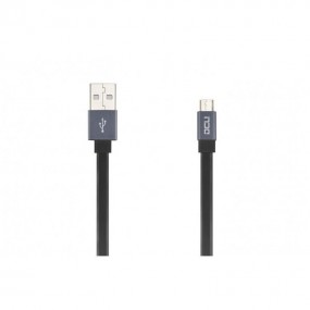 Cable USB 2.0, tipo A/M-Micro B/M, plano, 0.2 m.